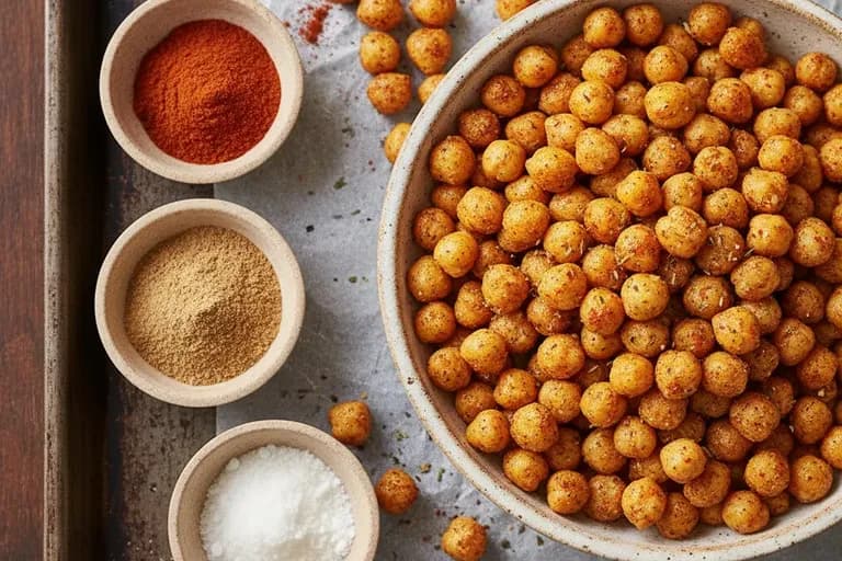 Geröstete Kichererbsen mit Gewürzen
