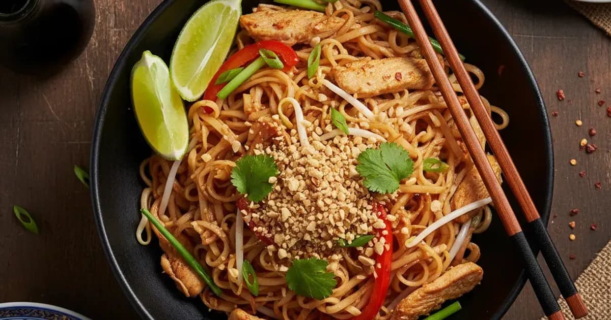 Pad Thai mit Hähnchen