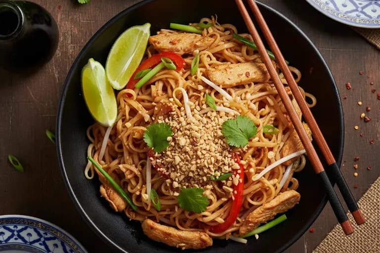 Pad Thai mit Hähnchen