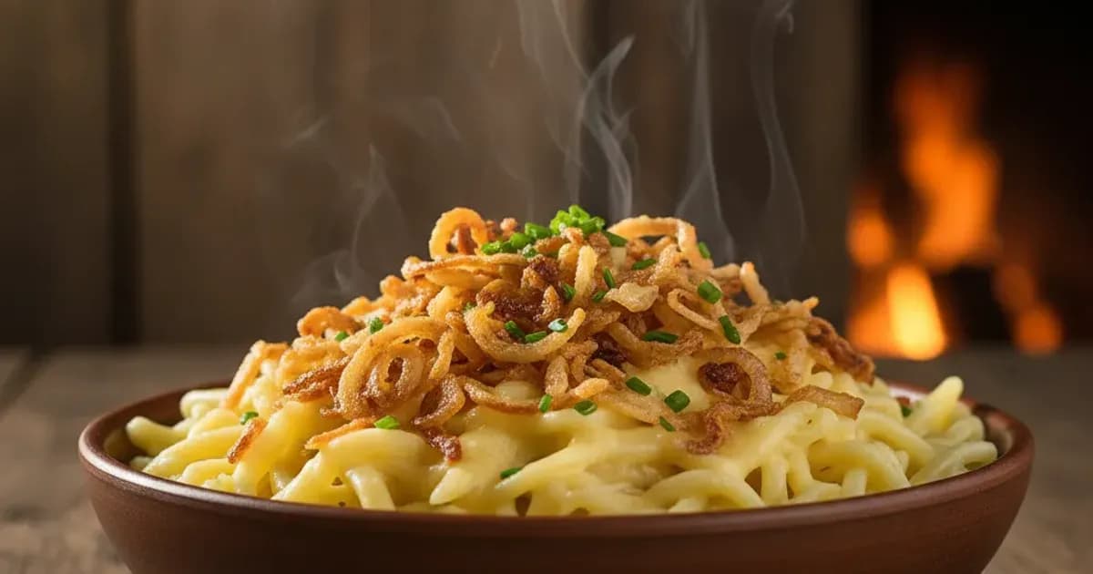 Käsespätzle mit Röstzwiebeln