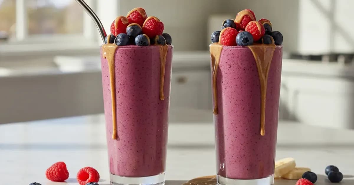 Protein-Smoothie mit Beeren